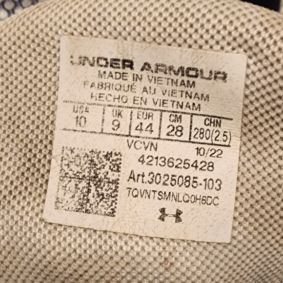 EUC Men's Under Armour Highlight Hammer MC Football Cleats in Navy - Picture 4 of 7